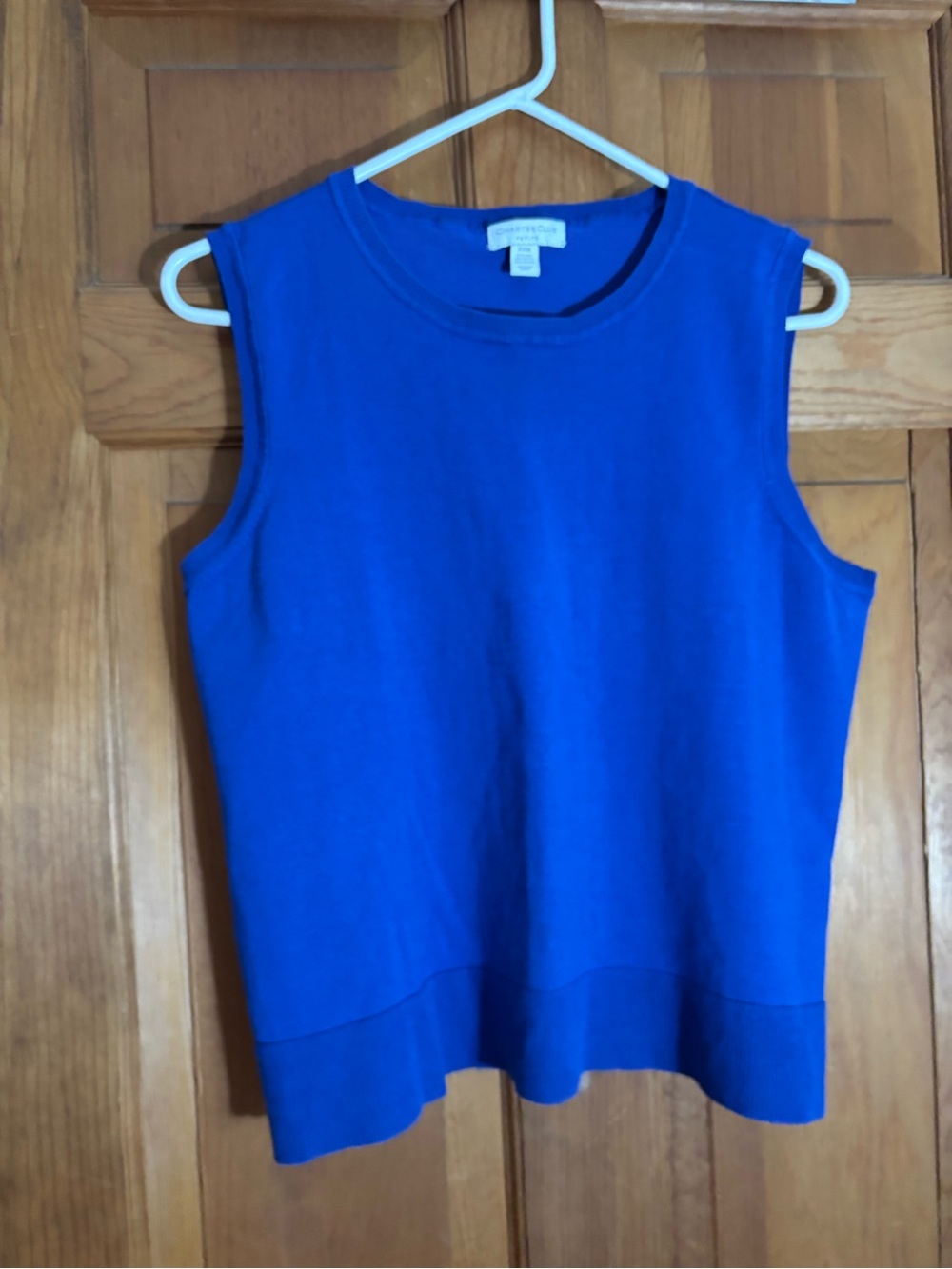 Charter Club Royal Blue Silk Sleeveless Top Medium